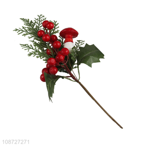 China products holiday decoration artificial Christmas picks with red fruit