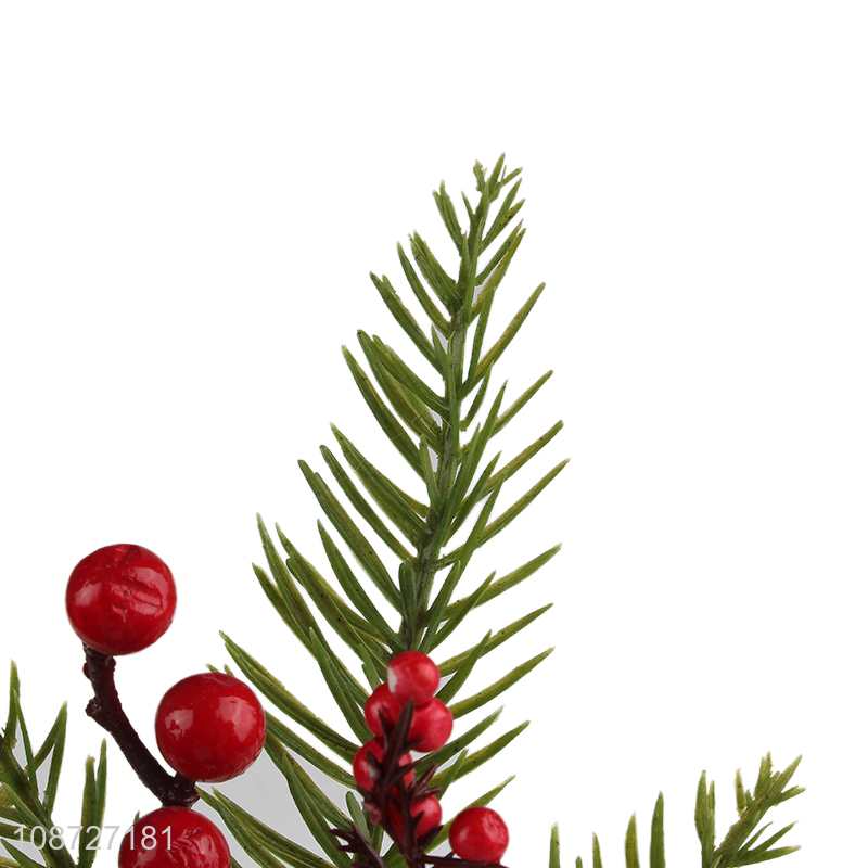 Wholesale artificial Christmas tree picks artificial red berry steams picks