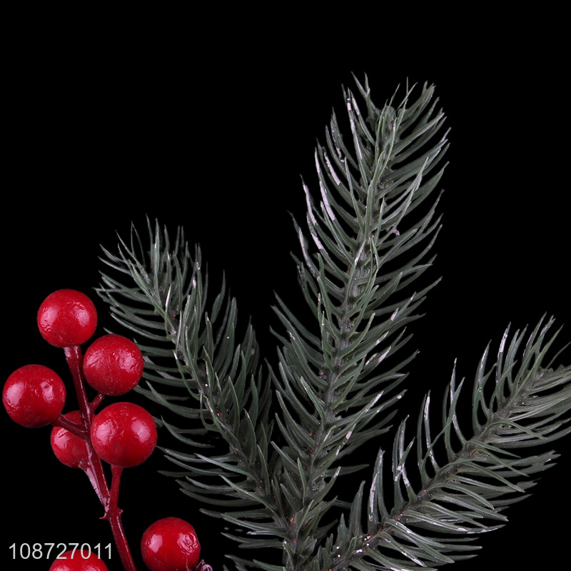High quality artificial Christmas tree picks artificial floral pinecone branches
