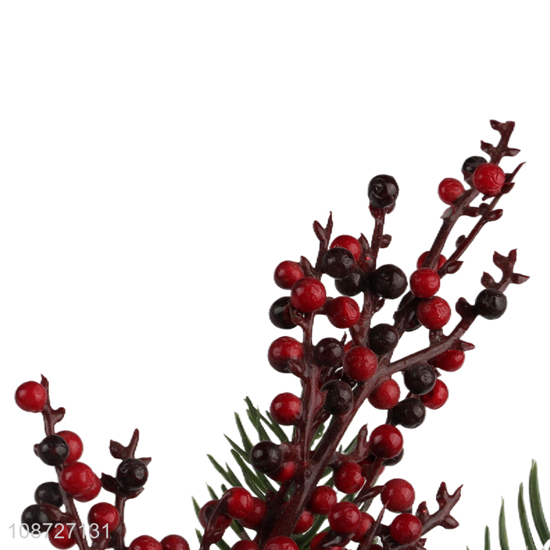 New products artificial Christmas branchlet with red berry for decoration