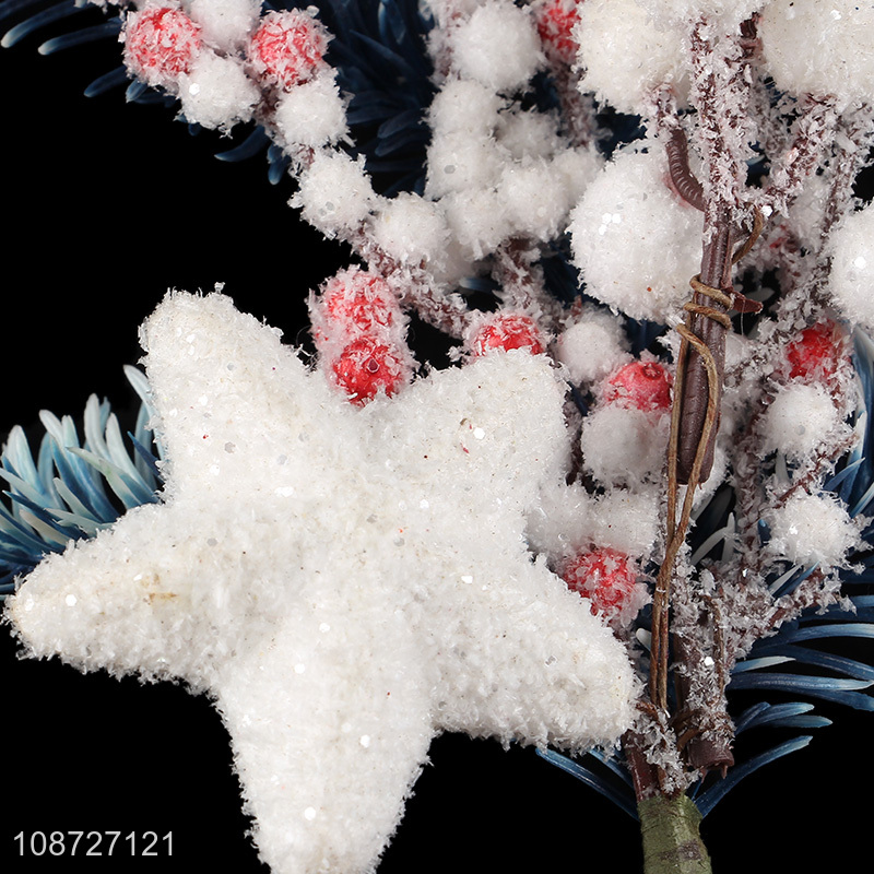 High quality artificial Christmas picks and sprays glitter branch for decoration