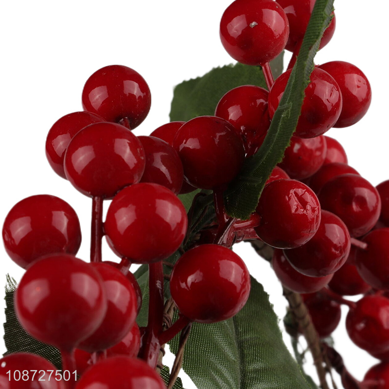 Wholesale red berry Christmas garland artificial garland for Xmas decoration