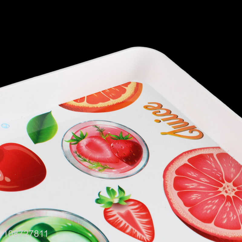 China wholesale rectangle food fruits storage tray for home hotel