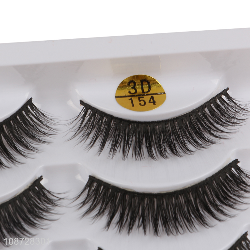 Latest products natural long lasting women fluffy false eyelashes set