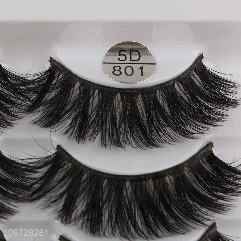 Good quality natural girls 5d false eyelashes set for beauty tools