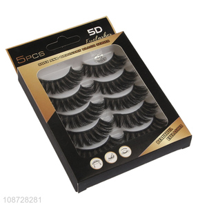 Good quality natural girls 5d false eyelashes set for beauty tools