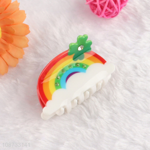 Hot selling rainbow shape hair claw clips acrylic hair accessories