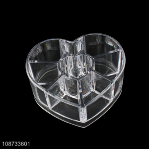 Good selling heart shape makeup cosmetic holder storage box jewelry box wholesale