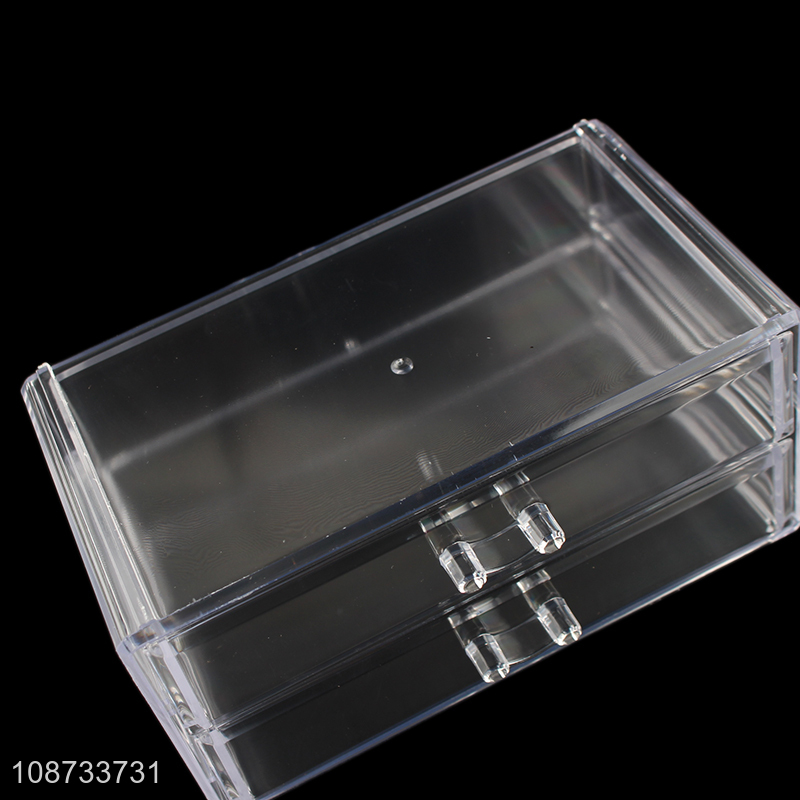 Top selling clear plastic cosmetic makeup storage box storage drawer