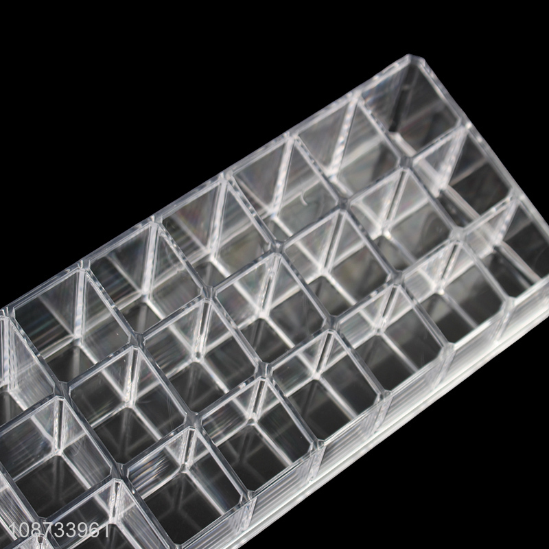 Yiwu market clear makeup cosmetic storage box lipstick display holder wholesale