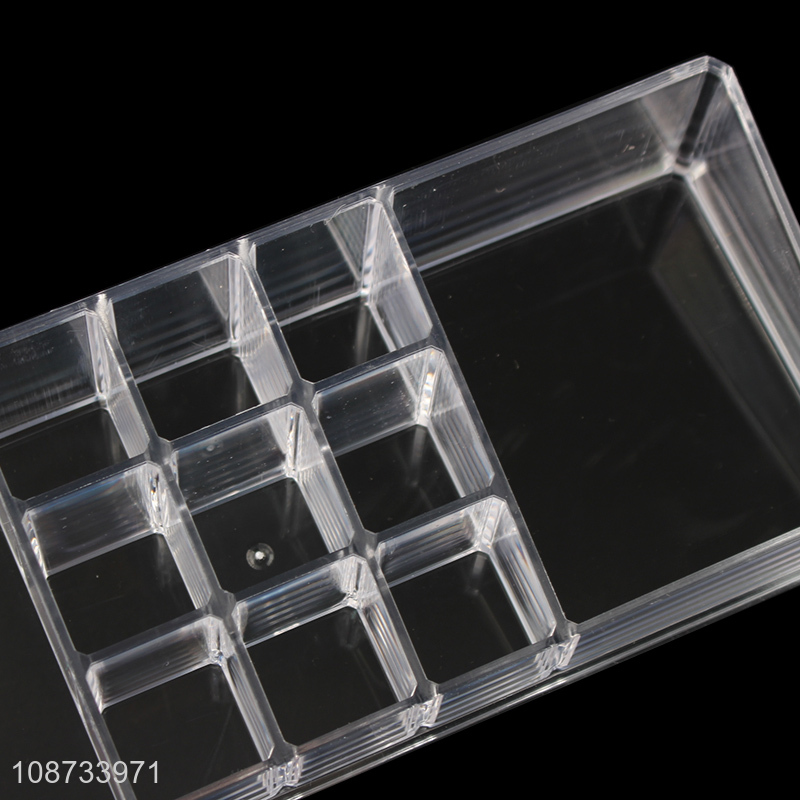 Good quality clear cosmetic organizer makeup storage box lipstick display holder