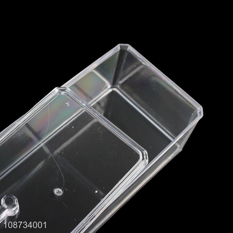 Cheap clear cosmetic organizer makeup storage box display box for desktop