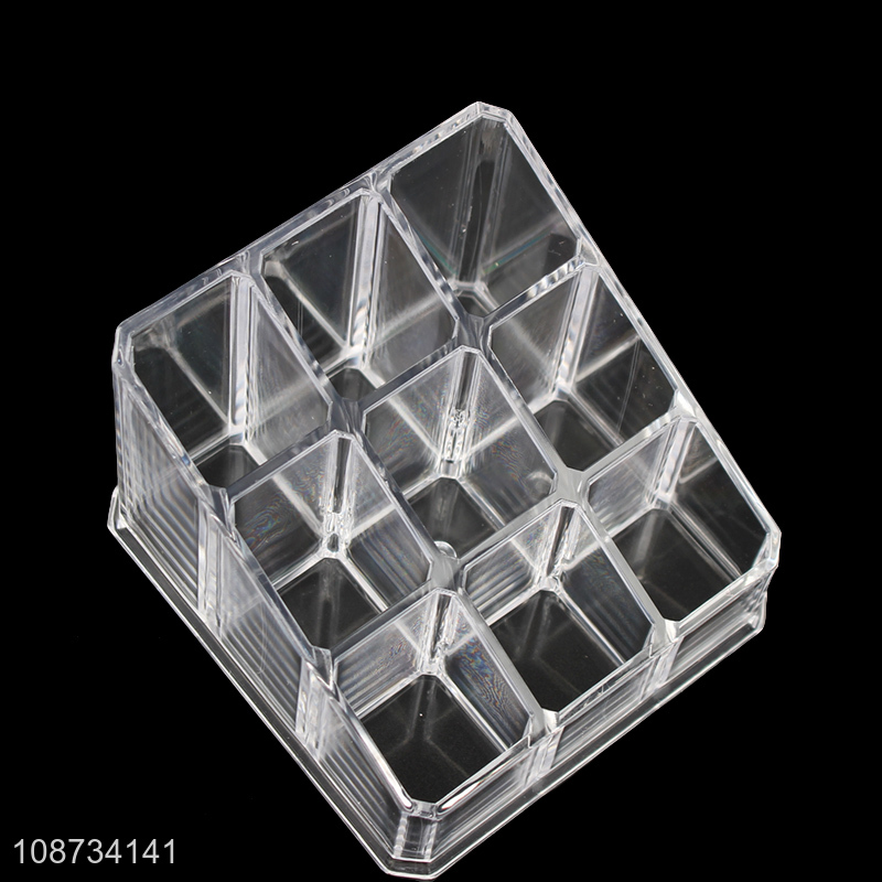 Top quality clear plastic makeup organizer cosmetic lipstick display storage box