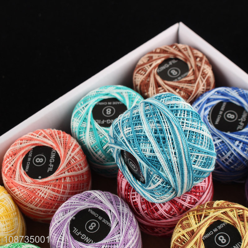 Wholesale 20g/pc bicolor cotton embroidery thread for cross stitch