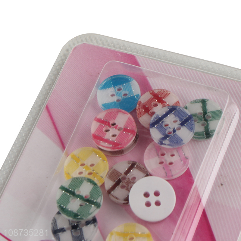 Hot selling round colorful plastic buttons for garment scrapbooking