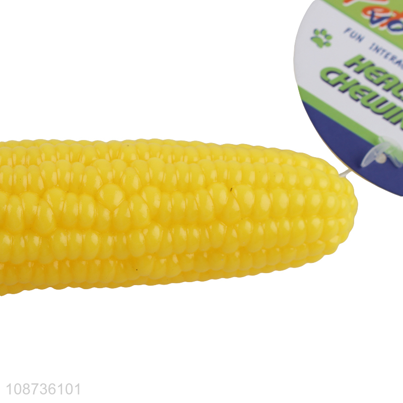 Best selling corn shape durable pets dog chewing squeaky toys