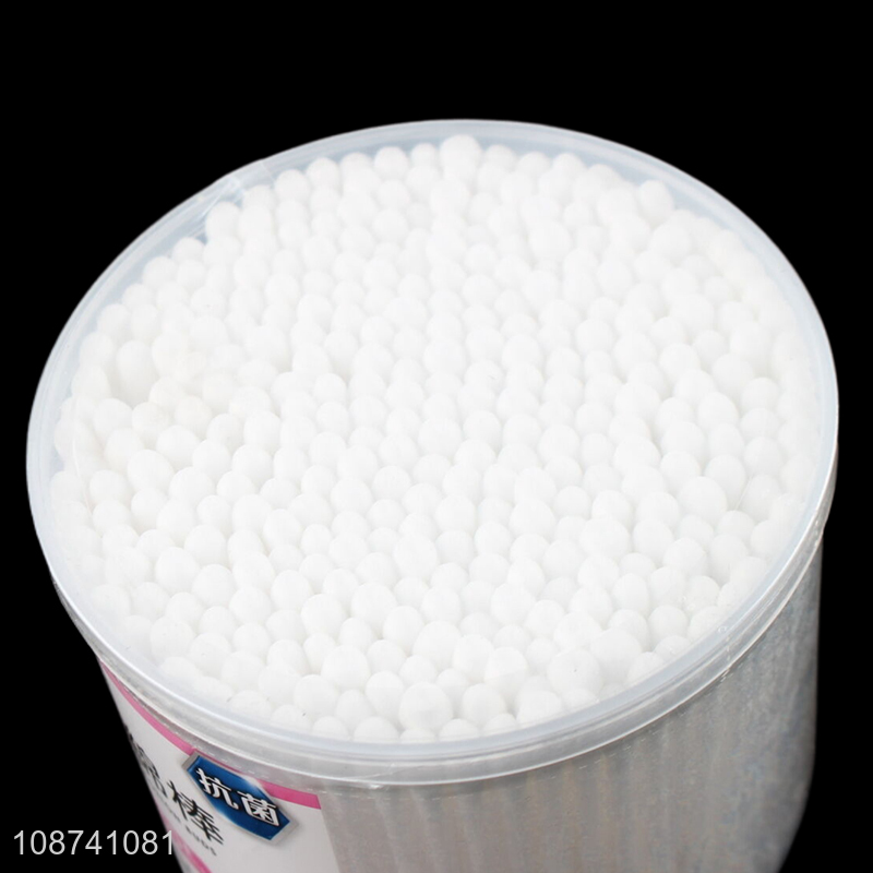 Wholesale 350 pieces plastic handle cotton swabs makeup remover swabs