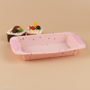 Yiwu market rectangle non-stick silicone cake baking pan cake mould for sale