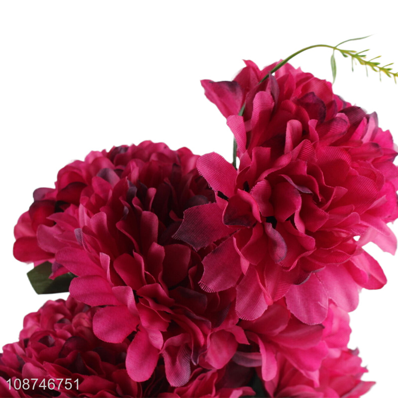 Wholesale 9 head artificial flower faux chrysanthemum for home decoration