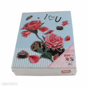 Low price flower cover wedding couple photo album picture memory books