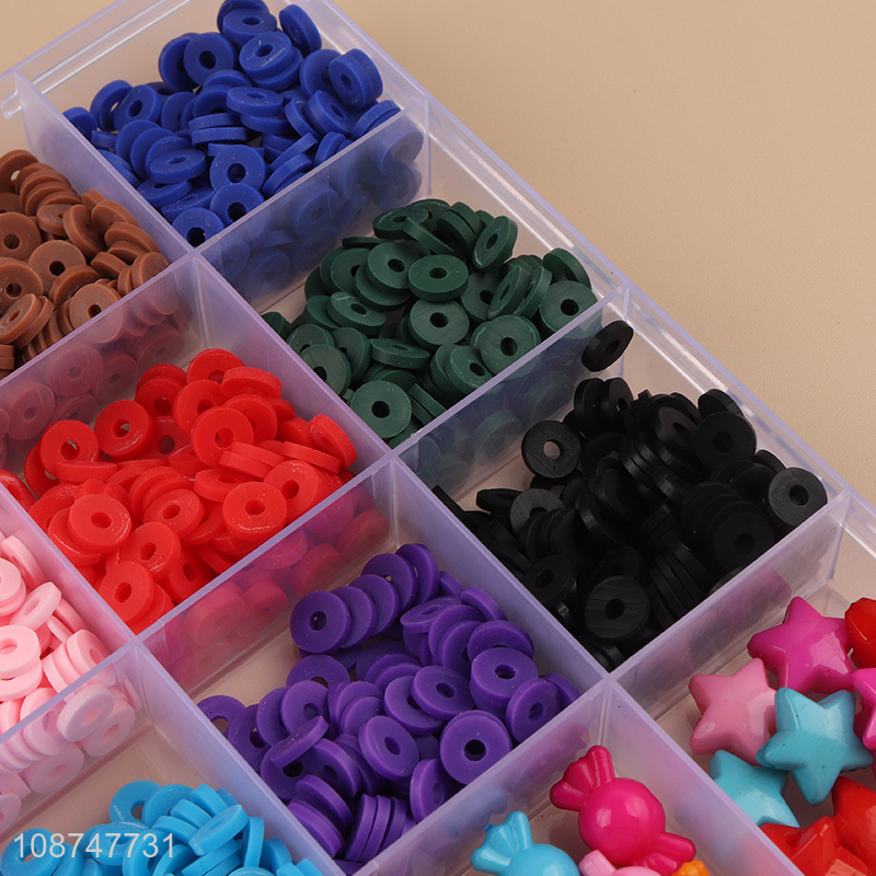 Yiwu market colorful kids jewelry making diy beads toy educational toys