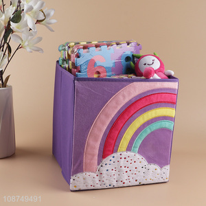 China supplier rainbow folding home storage bin sundries storage bin