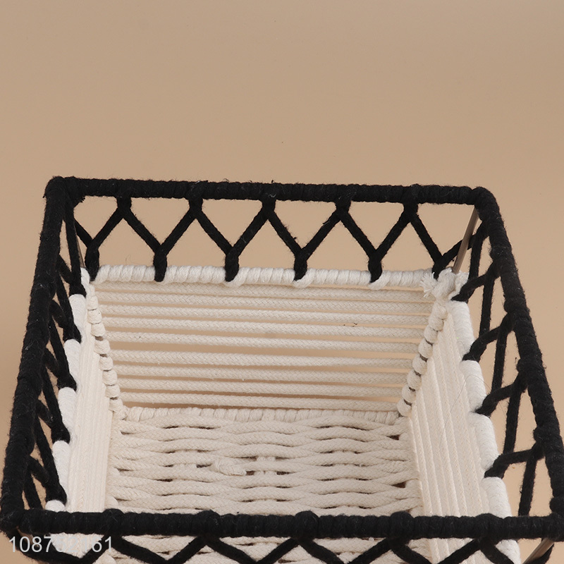 China imports cotton rope woven storage basket for shelves closet kitchen