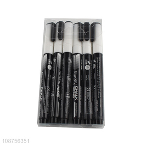 High quality 6 pieces white chalk marker pens whiteboard markers