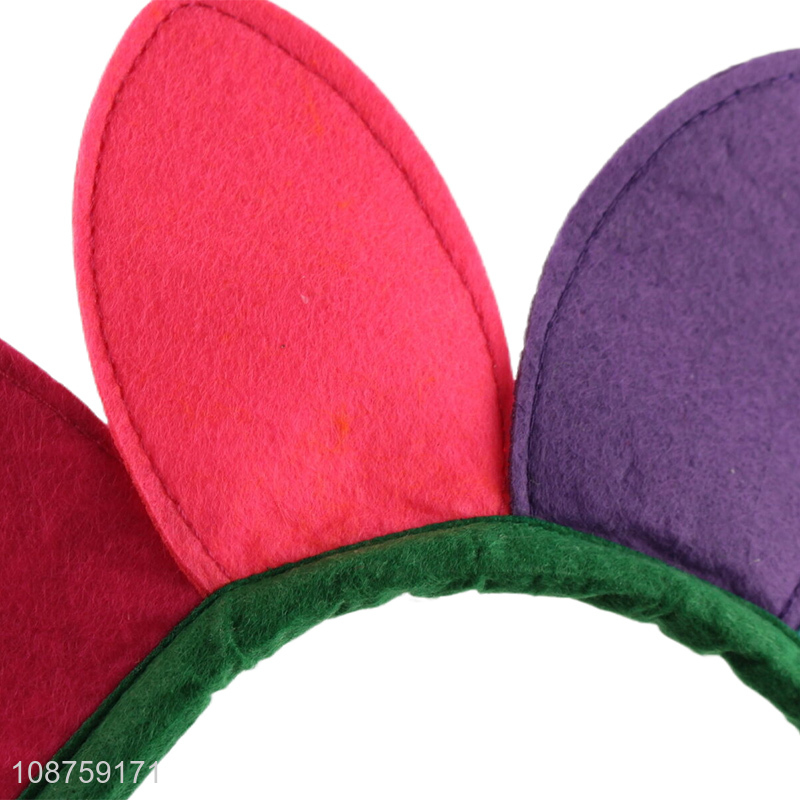 New product cute colorful flower headband hair hoop photo props for kids