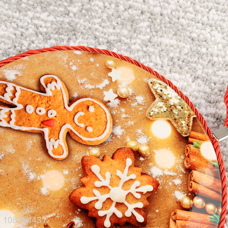 High quality Christmas ceramic coaster with cork