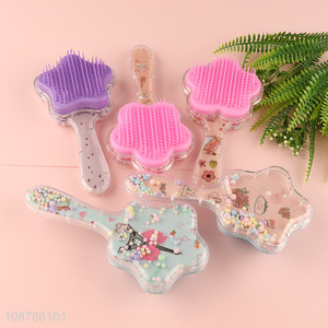 Good quality plastic detangling comb hairbrush