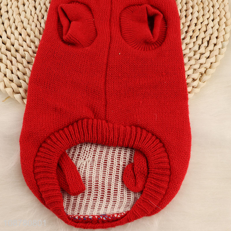 Good quality red pets clothing pets sweater