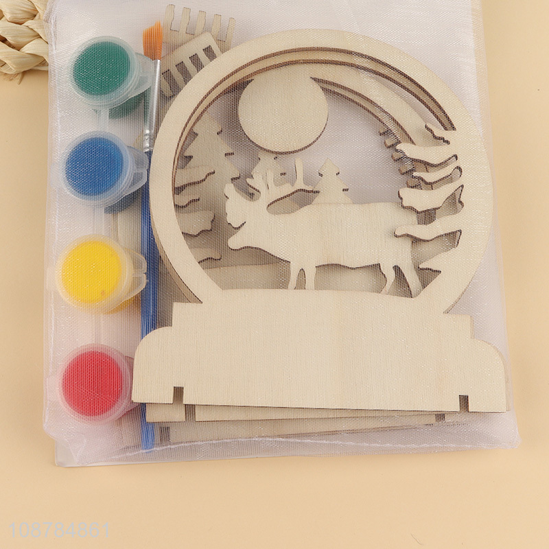 Wholesale 3D Layered Christmas Wooden Painting Kit For Kids