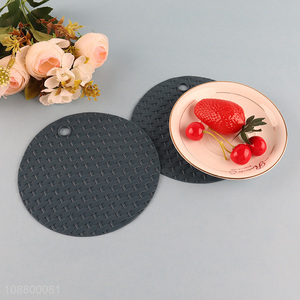 Hot selling 2pcs round non-slip trivet mats pot holders