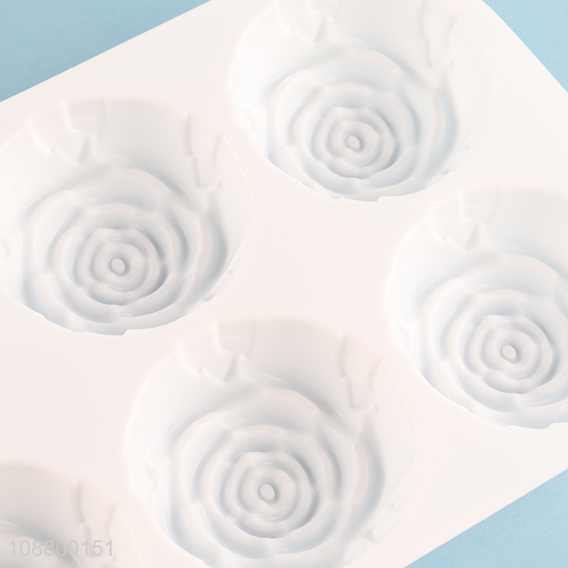 Wholesale rose shaped silicone molds for cake soap and jelly