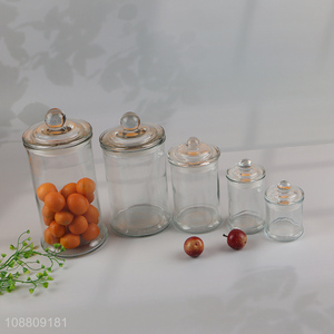 Top selling clear glass storage jar for home