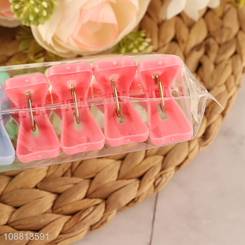 Factory price 16pcs plastic clothes pegs crafts picture clips