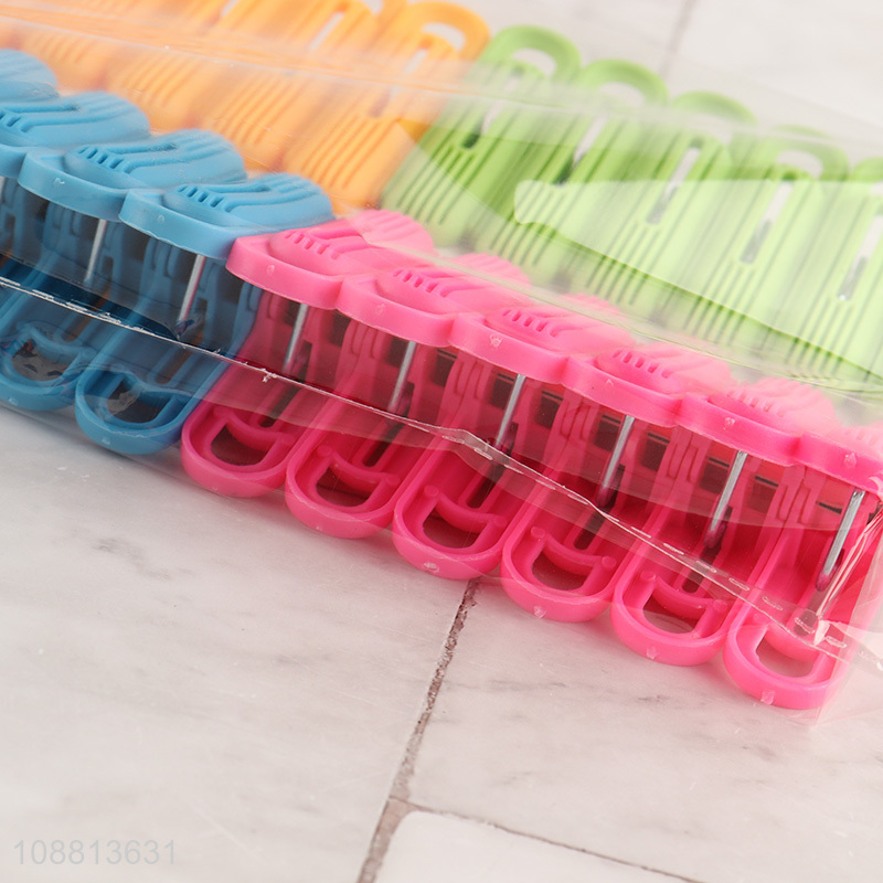 New product 24pcs heavy duty plastic clothes pins pegs