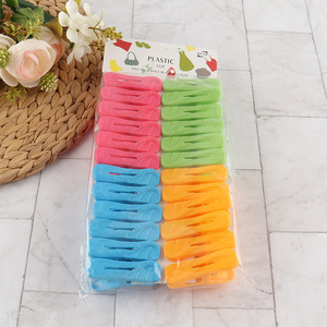 Wholesale 24pcs plastic clothes pins laundry clips pegs