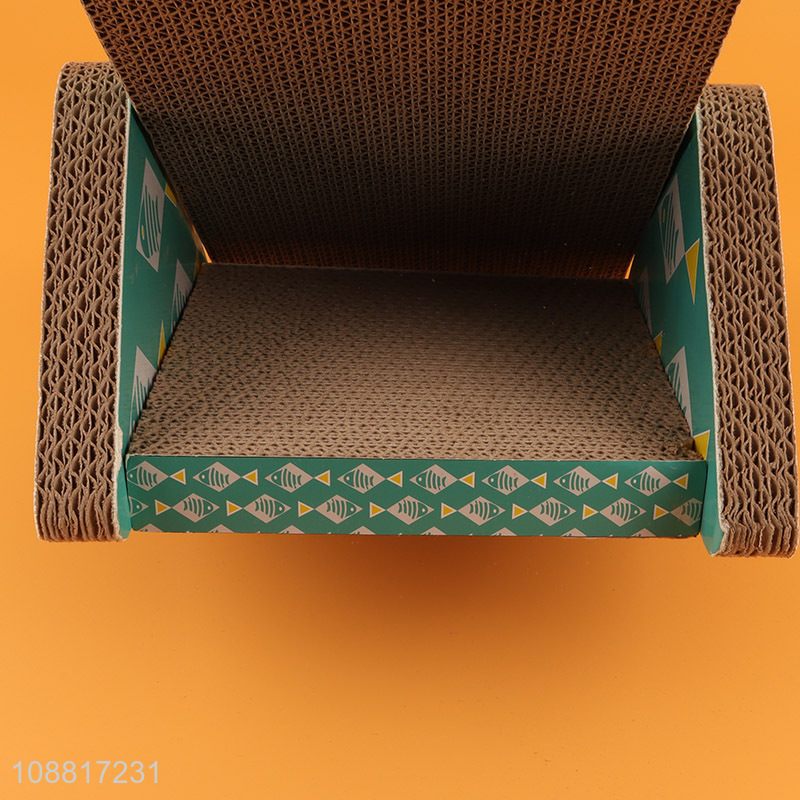 Wholesale corrugated cardboard cat scratching board with catnip