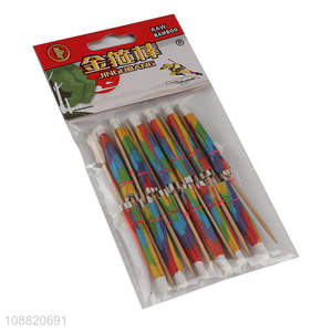 Online wholesale umbrella shaped disposable fruits stick