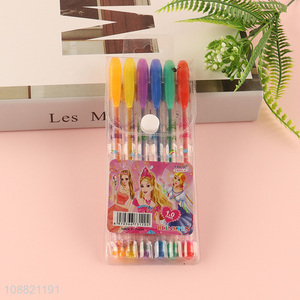 Good quality 6 colors glitter gel pens for journaling