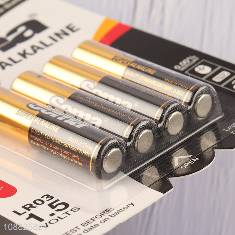 Yiwu market 1.5v AAA alkaline batteries set for sale