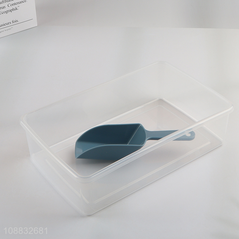 Hot selling plastic ice cube tray with lid and bin for freezer