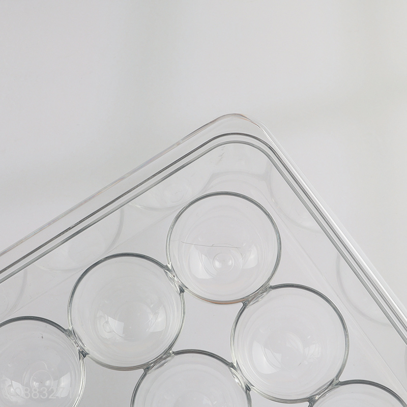 Good quality clear refrigerator organizer egg tray with lid