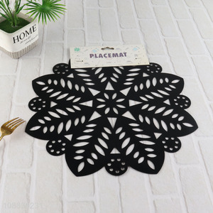 Latest products black hollow pvc non-slip place mat