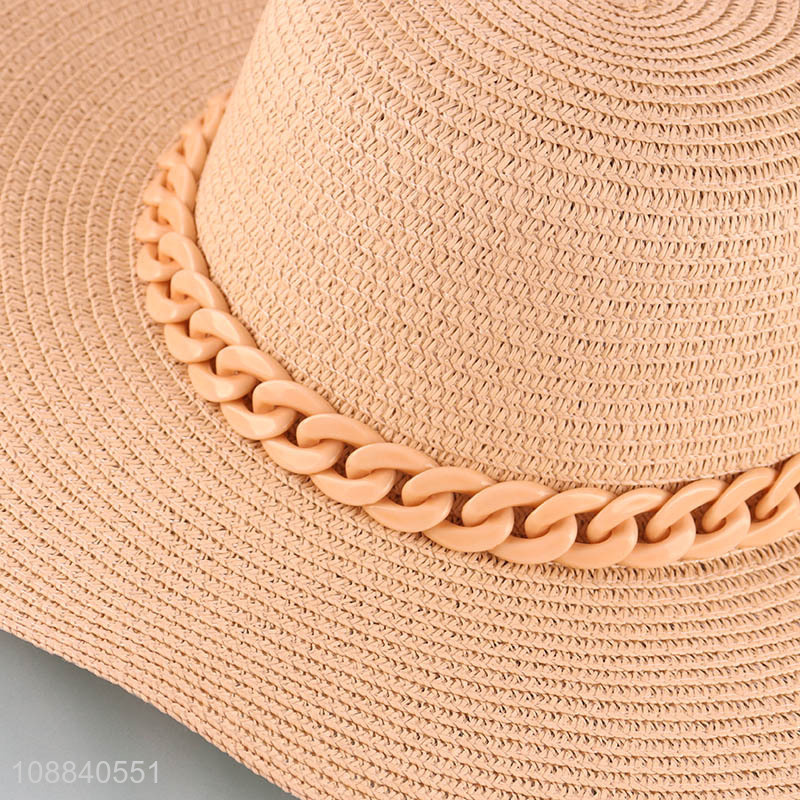 China imports wide brim beach sun straw hat for women