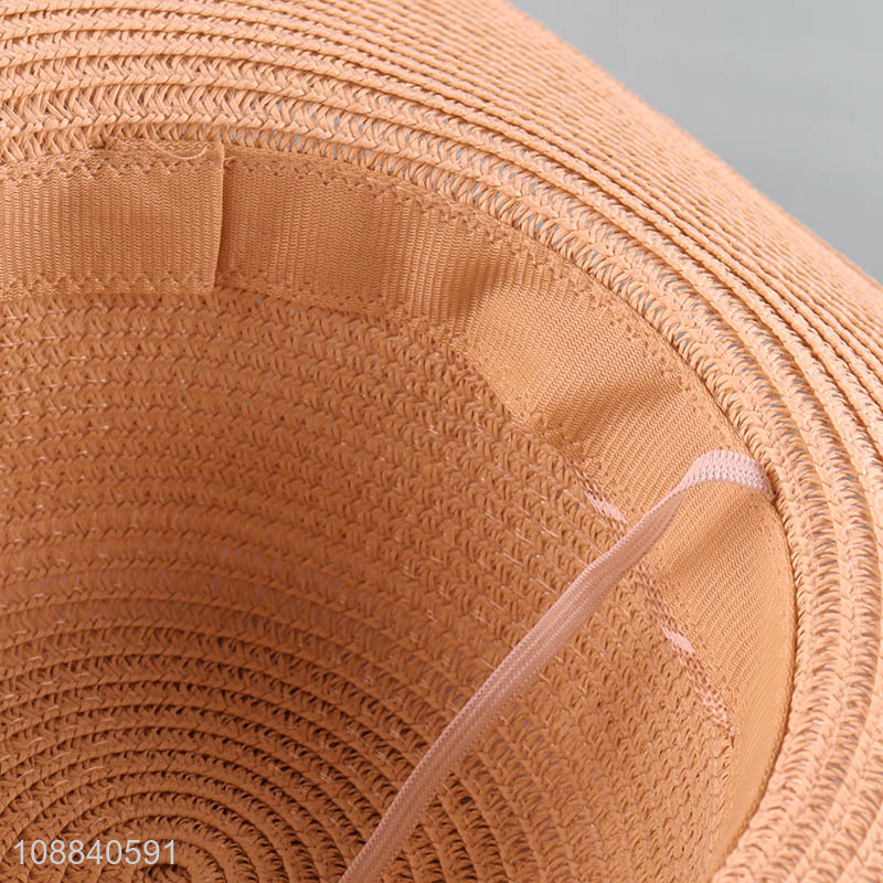 Hot selling floppy straw hat beach sun hat for women