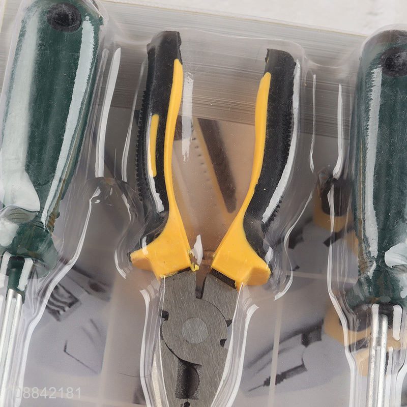 High quality home tool kit with 3m tape measure, screwdrivers and plier