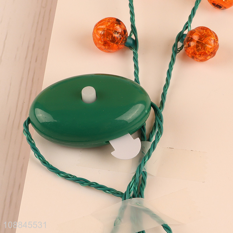 Factory price Halloween flashing light pumpkin necklace for party